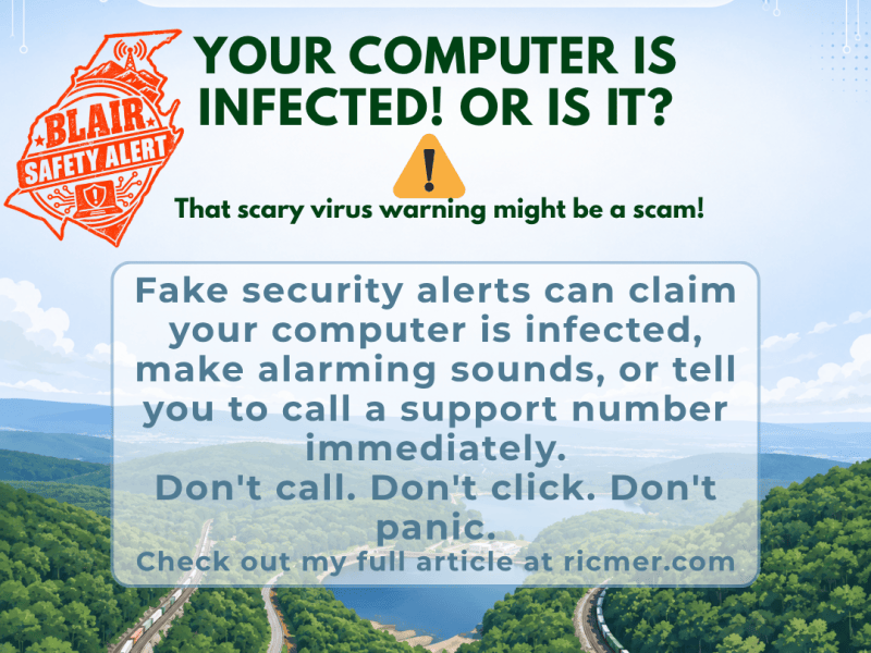 Blair Safety Alert: Your Computer Is Infected! Or Is&nbsp;It?
